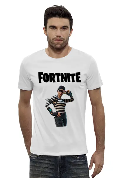 Заказать мужскую футболку в Москве. Футболка базовая Fortnite от AstArt - готовые дизайны и нанесение принтов.