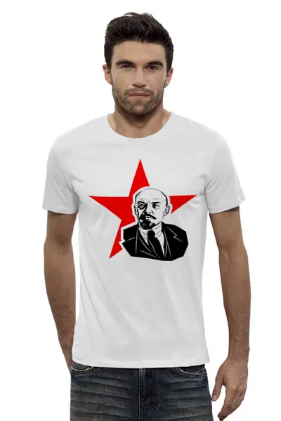 Заказать мужскую футболку в Москве. Футболка базовая ☆ LENIN ☆ от balden - готовые дизайны и нанесение принтов.