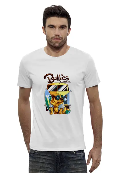 Заказать мужскую футболку в Москве. Футболка базовая Bullies  от T-shirt print  - готовые дизайны и нанесение принтов.