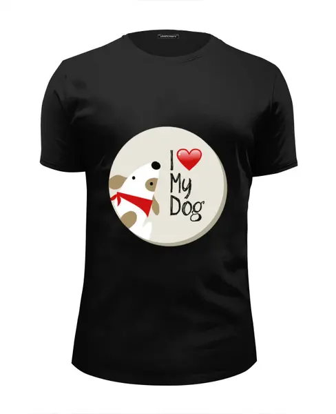 Заказать мужскую футболку в Москве. Футболка базовая my dog от Команда помощи немецким боксерам - готовые дизайны и нанесение принтов.