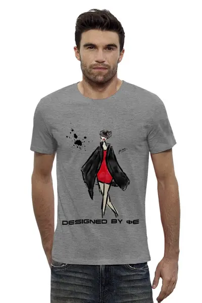 Заказать мужскую футболку в Москве. Футболка базовая The Red Runaway (by Фе) от Felix Kim - готовые дизайны и нанесение принтов.
