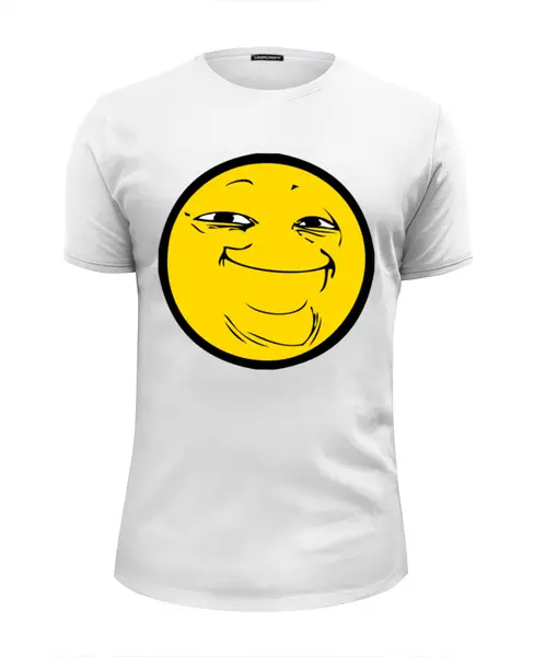 Заказать мужскую футболку в Москве. Футболка базовая Yoba-face от Memepedia - готовые дизайны и нанесение принтов.