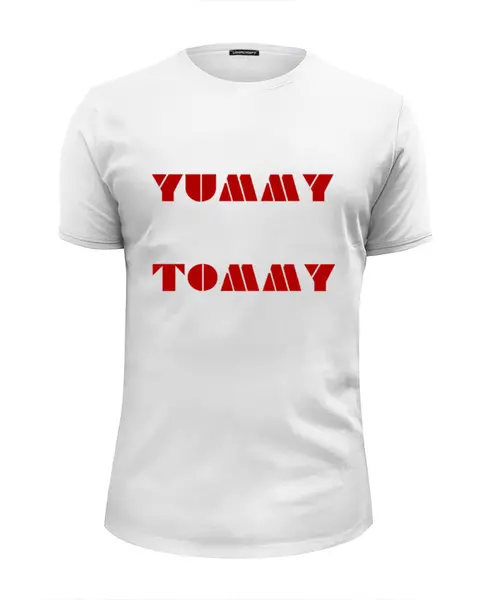 Заказать мужскую футболку в Москве. Футболка базовая Yummy Tommy Logo от yummy boy - готовые дизайны и нанесение принтов.