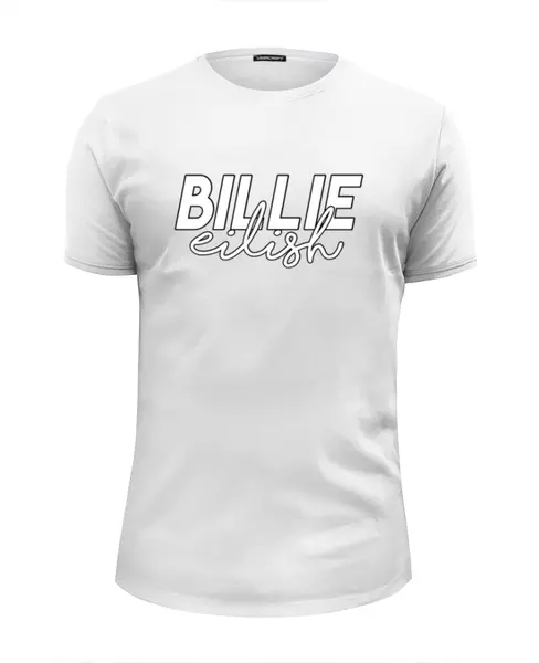 Заказать мужскую футболку в Москве. Футболка базовая Billie Eilish от DESIGNER   - готовые дизайны и нанесение принтов.