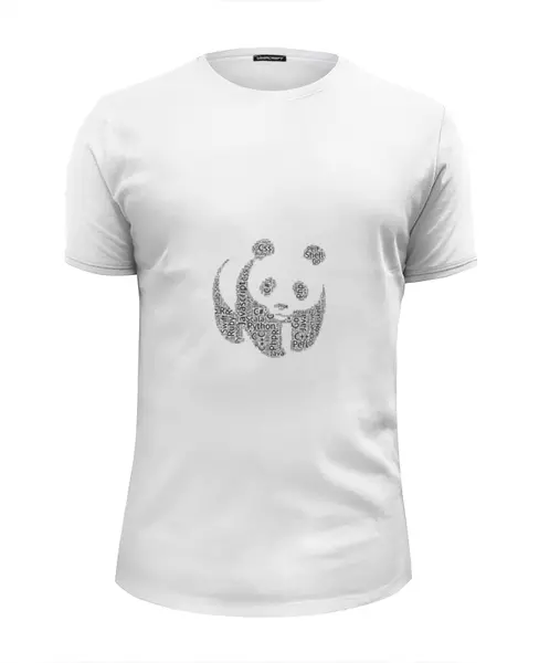 Заказать мужскую футболку в Москве. Футболка базовая Язык панды от AstArt - готовые дизайны и нанесение принтов.