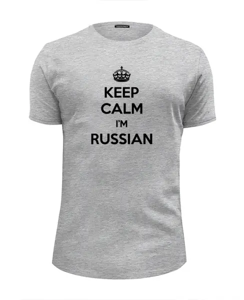Заказать мужскую футболку в Москве. Футболка базовая Keep Calm art от Leichenwagen - готовые дизайны и нанесение принтов.