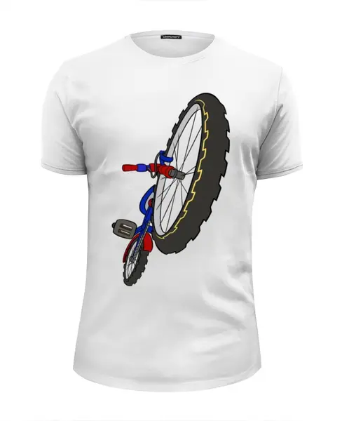 Заказать мужскую футболку в Москве. Футболка базовая Велосипед от valezar - готовые дизайны и нанесение принтов.
