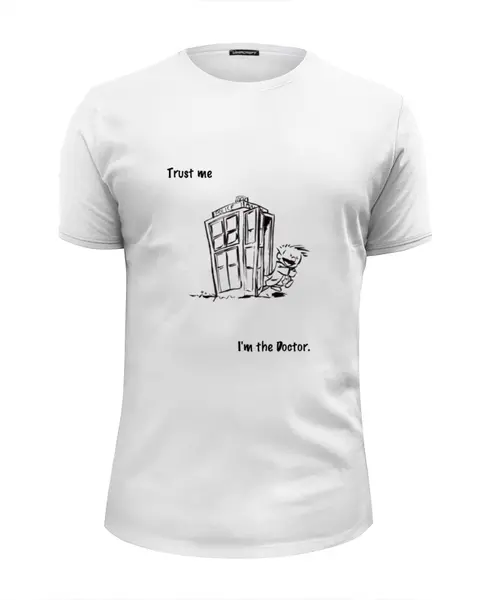 Заказать мужскую футболку в Москве. Футболка базовая Trust me... от Dr. Whooves - готовые дизайны и нанесение принтов.