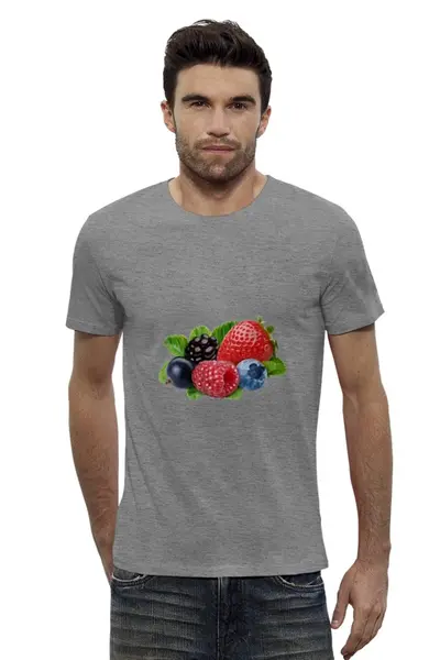 Заказать мужскую футболку в Москве. Футболка базовая Berries от Nalivaev - готовые дизайны и нанесение принтов.