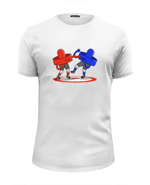 Заказать мужскую футболку в Москве. Футболка базовая Аэрохоккей (Air hockey) от coolmag - готовые дизайны и нанесение принтов.