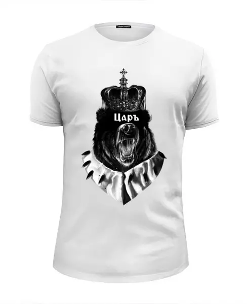 Заказать мужскую футболку в Москве. Футболка базовая Царь Медведь  от Ivan Joh - готовые дизайны и нанесение принтов.