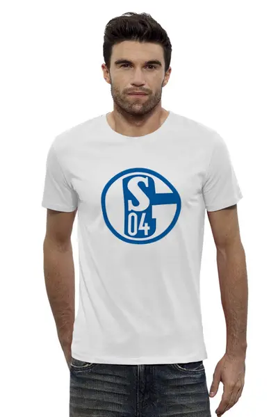 Заказать мужскую футболку в Москве. Футболка базовая Schalke 04 от THE_NISE  - готовые дизайны и нанесение принтов.