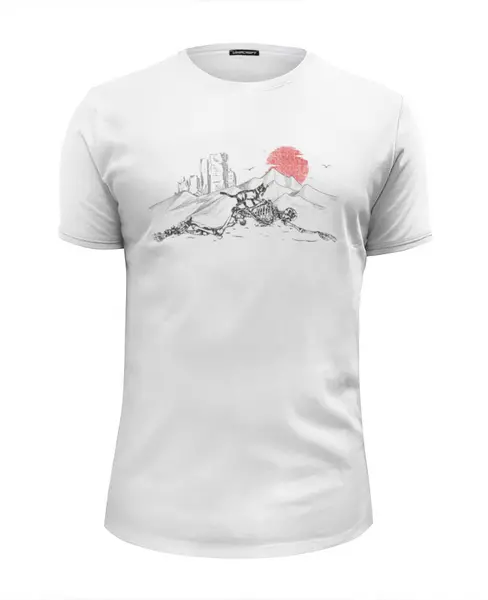 Заказать мужскую футболку в Москве. Футболка базовая Alone от oneredfoxstore@gmail.com - готовые дизайны и нанесение принтов.