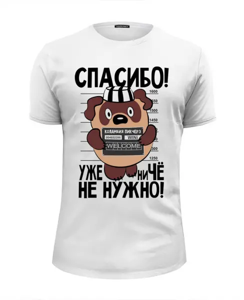 Заказать мужскую футболку в Москве. Футболка базовая Прикольчик от T-shirt print  - готовые дизайны и нанесение принтов.