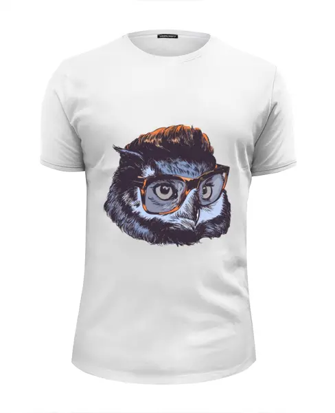 Заказать мужскую футболку в Москве. Футболка базовая OWL in glasses от priceless - готовые дизайны и нанесение принтов.