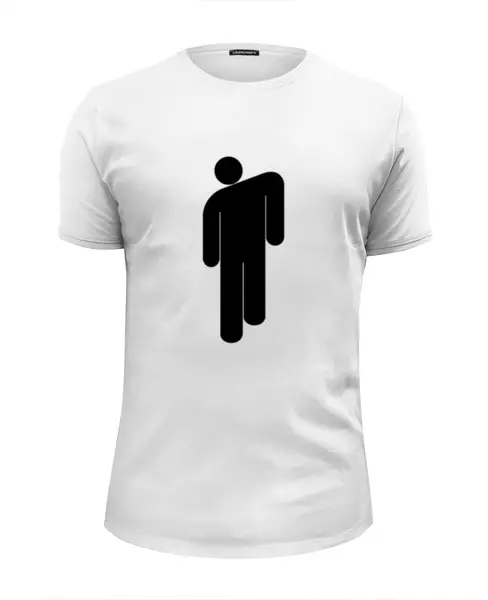Заказать мужскую футболку в Москве. Футболка базовая Billie Eilish от DESIGNER   - готовые дизайны и нанесение принтов.