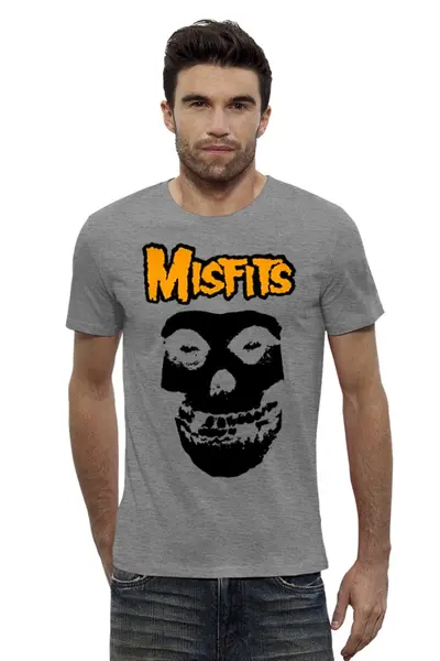 Заказать мужскую футболку в Москве. Футболка базовая Misfits  от Leichenwagen - готовые дизайны и нанесение принтов.
