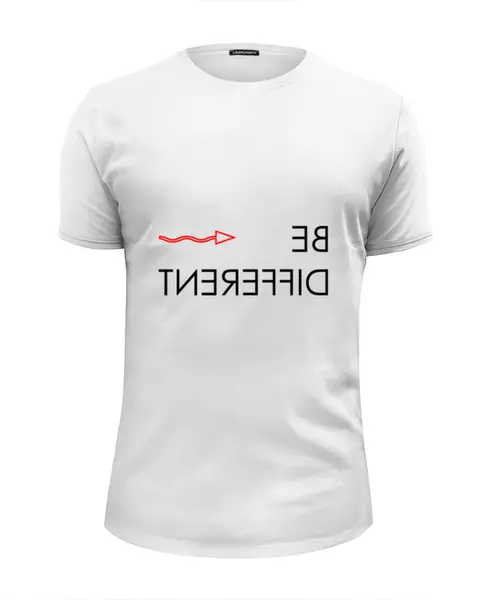 Заказать мужскую футболку в Москве. Футболка базовая Be different от Ксения Золотухина - готовые дизайны и нанесение принтов.