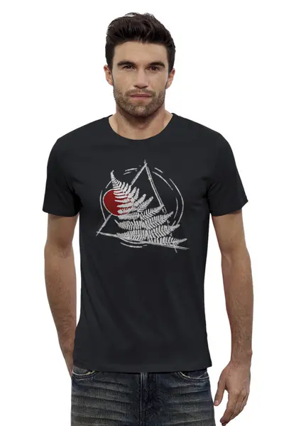 Заказать мужскую футболку в Москве. Футболка базовая Fern In The Triangle от oneredfoxstore@gmail.com - готовые дизайны и нанесение принтов.