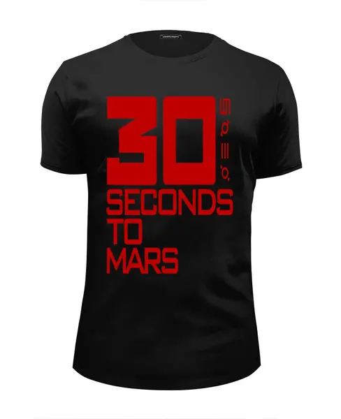 Заказать мужскую футболку в Москве. Футболка базовая 30 Seconds to Mars от Виктор Аксёнов - готовые дизайны и нанесение принтов.