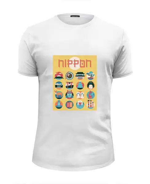 Заказать мужскую футболку в Москве. Футболка базовая Япония от Виктор Гришин - готовые дизайны и нанесение принтов.