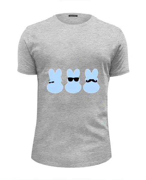 Заказать мужскую футболку в Москве. Футболка базовая Кролики от Ксения Золотухина - готовые дизайны и нанесение принтов.