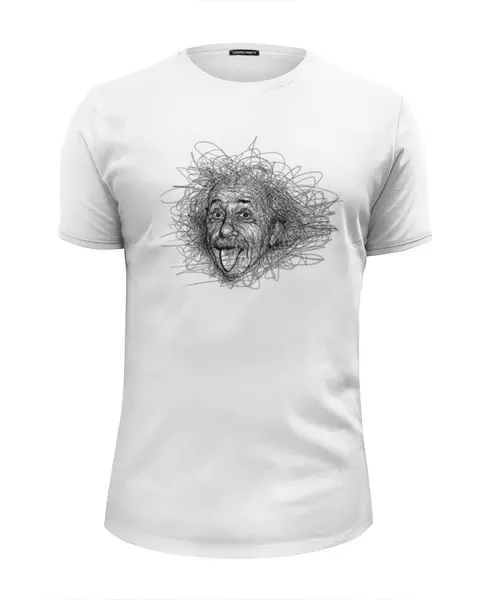 Заказать мужскую футболку в Москве. Футболка базовая эйнштейн от Leichenwagen - готовые дизайны и нанесение принтов.