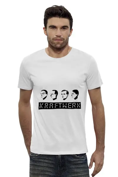 Заказать мужскую футболку в Москве. Футболка базовая Kraftwerk от Fedor - готовые дизайны и нанесение принтов.