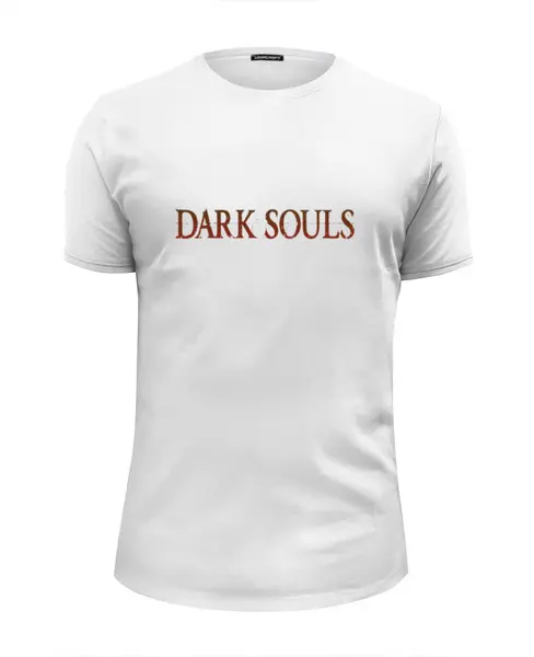 Заказать мужскую футболку в Москве. Футболка базовая Dark Souls от THE_NISE  - готовые дизайны и нанесение принтов.