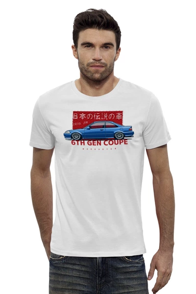 Заказать мужскую футболку в Москве. Футболка базовая Civic EK Coupe от Oleg Markaryan - готовые дизайны и нанесение принтов.