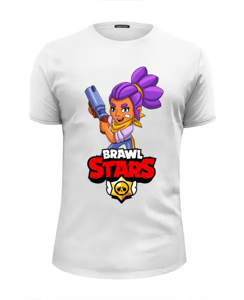 Заказать мужскую футболку в Москве. Футболка базовая BRAWL STARS SHELLY  от geekbox - готовые дизайны и нанесение принтов.