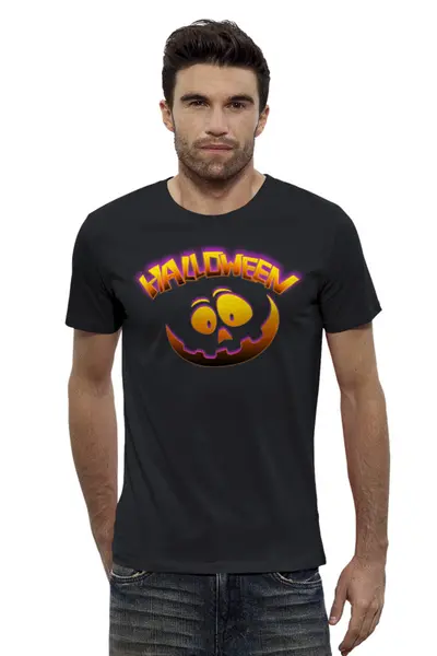 Заказать мужскую футболку в Москве. Футболка базовая HALLOWEEN от balden - готовые дизайны и нанесение принтов.