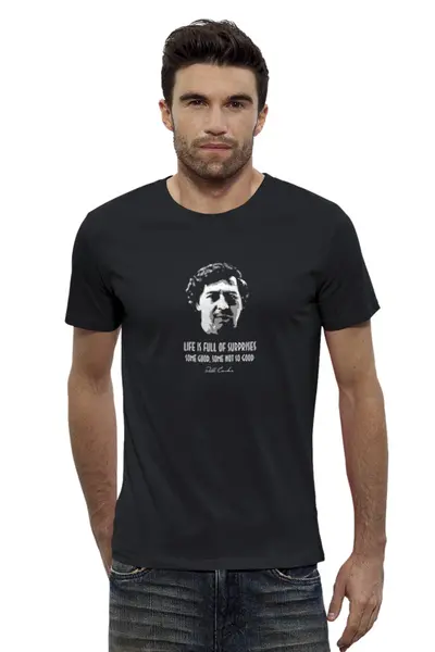 Заказать мужскую футболку в Москве. Футболка базовая Pablo Escobar от Picasso - готовые дизайны и нанесение принтов.