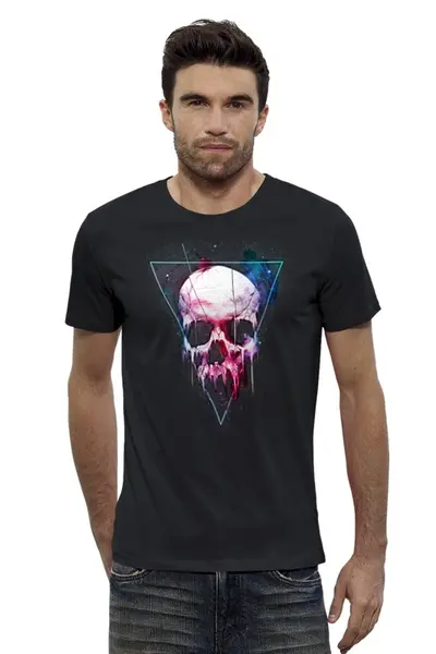 Заказать мужскую футболку в Москве. Футболка базовая Вселенная от skull - готовые дизайны и нанесение принтов.