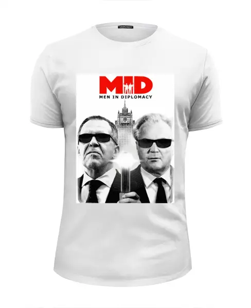 Заказать мужскую футболку в Москве. Футболка базовая MID - men in diplomacy от priceless - готовые дизайны и нанесение принтов.