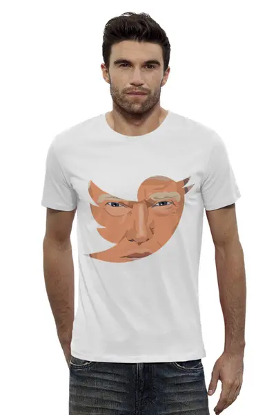 Заказать мужскую футболку в Москве. Футболка базовая Дональд Трамп от MariYang  - готовые дизайны и нанесение принтов.
