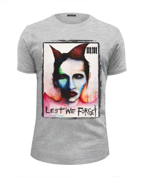 Заказать мужскую футболку в Москве. Футболка базовая Marilyn Manson / Lest We Forget от OEX design - готовые дизайны и нанесение принтов.