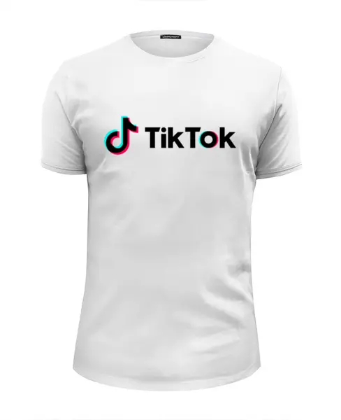 Заказать мужскую футболку в Москве. Футболка базовая TikTok  от DESIGNER   - готовые дизайны и нанесение принтов.