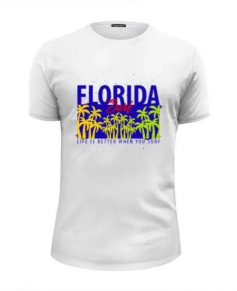 Заказать мужскую футболку в Москве. Футболка базовая FLORIDA от balden - готовые дизайны и нанесение принтов.