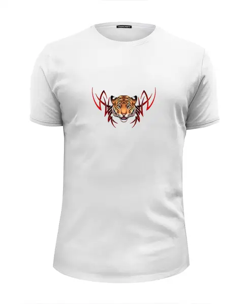 Заказать мужскую футболку в Москве. Футболка базовая  логотип Tigers  от Марина Марина - готовые дизайны и нанесение принтов.
