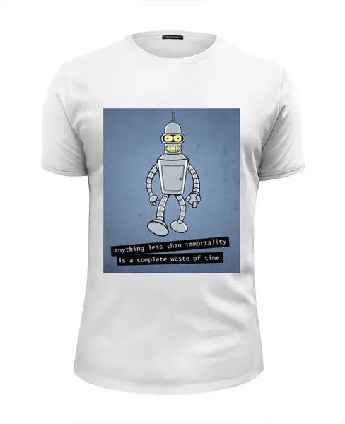 Заказать мужскую футболку в Москве. Футболка базовая Bender Says от maters - готовые дизайны и нанесение принтов.