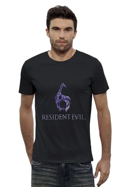 Заказать мужскую футболку в Москве. Футболка базовая Resident Evil 6 от game-fan - готовые дизайны и нанесение принтов.