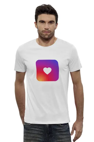 Заказать мужскую футболку в Москве. Футболка базовая Сердце от THE_NISE  - готовые дизайны и нанесение принтов.