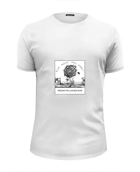 Заказать мужскую футболку в Москве. Футболка базовая Подари мне Священную Розу от Human Design - готовые дизайны и нанесение принтов.