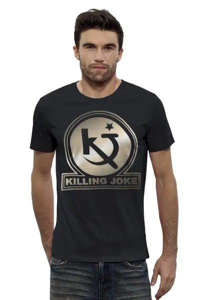 Заказать мужскую футболку в Москве. Футболка базовая Killing Joke от geekbox - готовые дизайны и нанесение принтов.