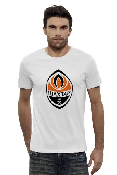 Заказать мужскую футболку в Москве. Футболка базовая Шахтар от THE_NISE  - готовые дизайны и нанесение принтов.