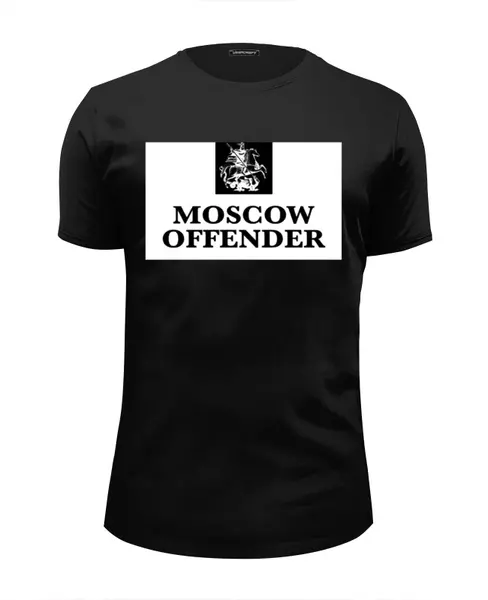 Заказать мужскую футболку в Москве. Футболка базовая Moscow Offender от vasilij - готовые дизайны и нанесение принтов.