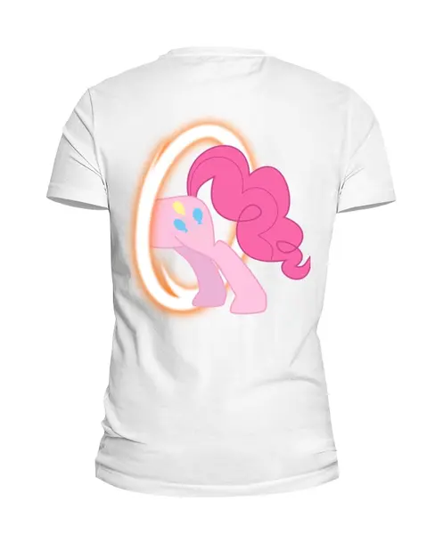 Заказать мужскую футболку в Москве. Футболка базовая My little portal от AppleJack_38rus - готовые дизайны и нанесение принтов.
