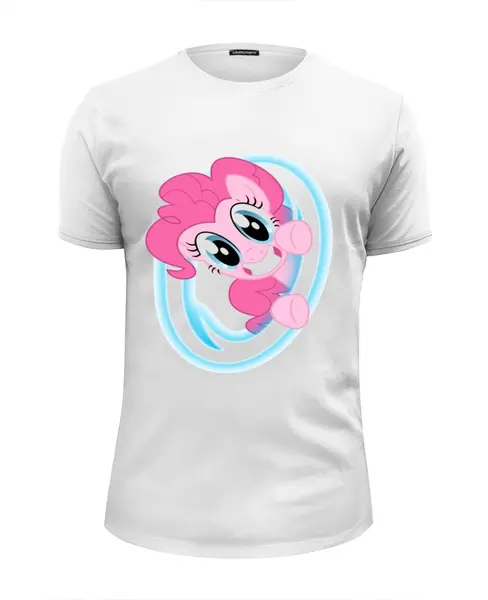 Заказать мужскую футболку в Москве. Футболка базовая My little portal от AppleJack_38rus - готовые дизайны и нанесение принтов.