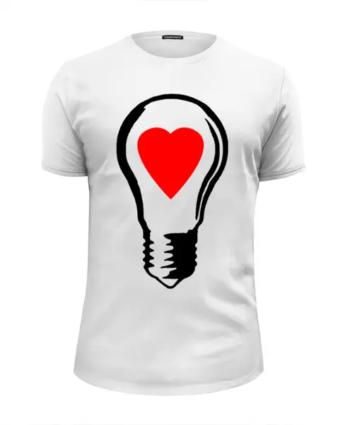 Заказать мужскую футболку в Москве. Футболка базовая BIG LAMP! SWITCH ON YOUR LOVE! от HANS ZOGS - готовые дизайны и нанесение принтов.